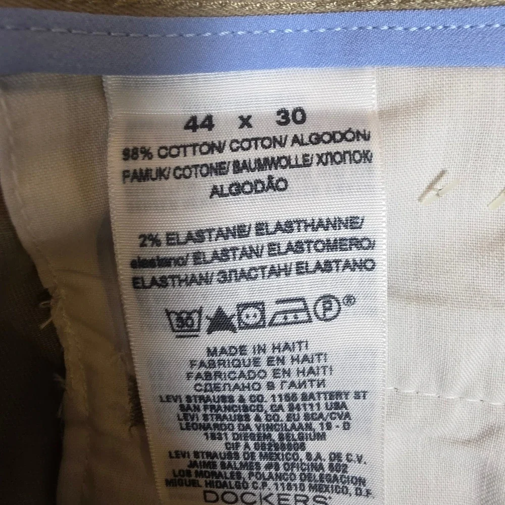 Dockers Chino Pants Mens 44x30 Timber Tan Relaxed Stretch Office Business‎ NEW